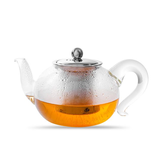 transparent glass tea kettle