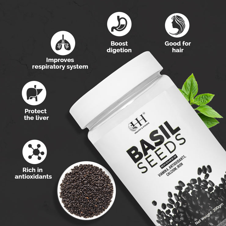 Chia Seeds (200 gm) + Basil Seeds (200gm)